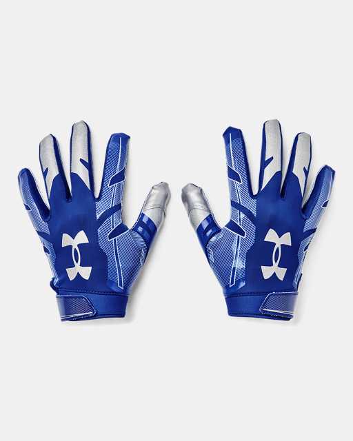 UNDER ARMOUR UA Highlight White Royal Blue Skill Football Gloves NEW Mens Sz M 
